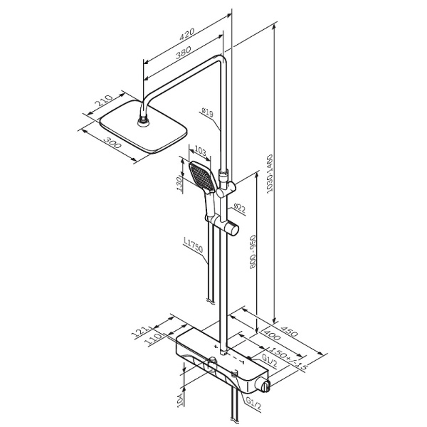 Душевая система AM.PM Func F078F300