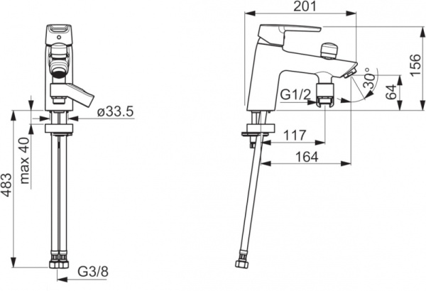 Смеситель для ванны Oras Saga 3946F Смеситель для ванны Oras Saga 3946F