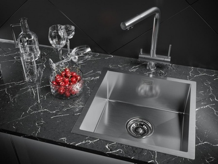 Кухонная мойка Paulmark  Aller PM904444-BS брашированная нерж.сталь