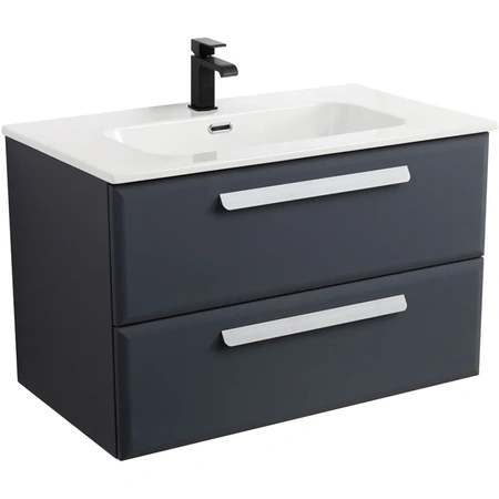 Тумба под раковину Cezares ECO-CER-N-800-2C-SO-GR-P Grafito без ручек