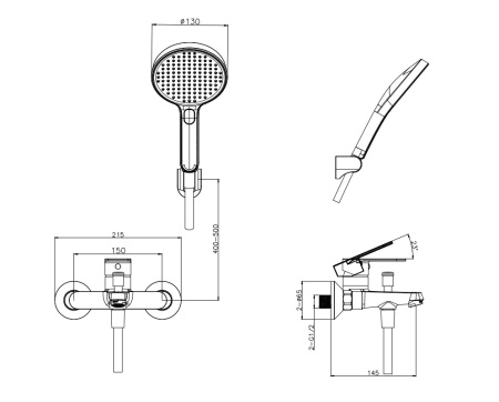 Смеситель для ванны Arrow AG3605