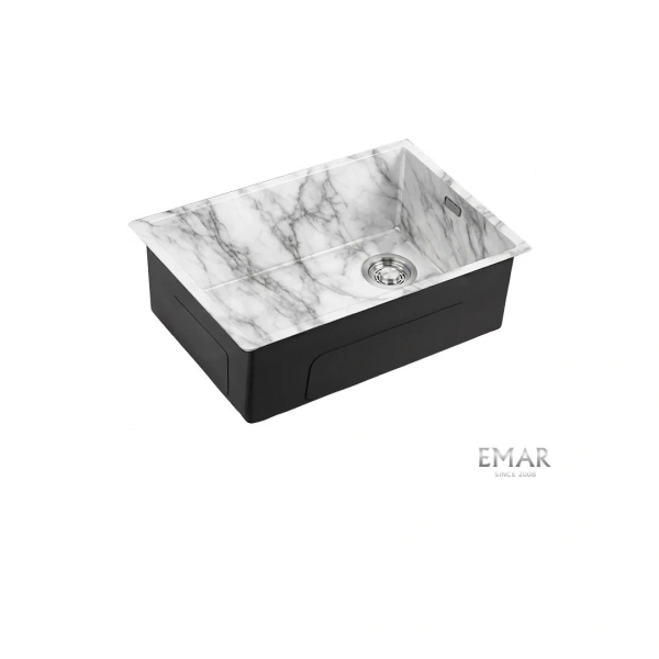 Кухонная мойка (66х44) EMAR EMB-660(UN) White Elegant