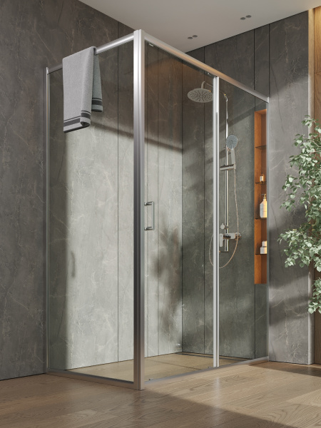 Душевой уголок без поддона (140х78,5) Orange E23-14080TCR хром