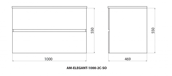 База под раковину Art&Max Еlegant AM-ELEGANT-1000-2C-SO-MM-LED Светло-зеленый матовый