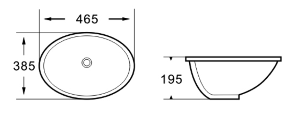 Раковина встраиваемая снизу beWash BK4638UC000