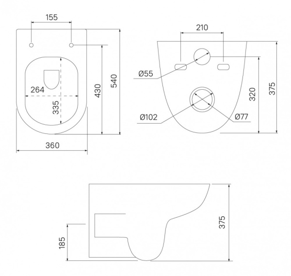 Унитаз подвесной IDDIS Zodiac ZDCRDSEi25