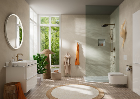 Держатель туалетной бумаги с полкой Hansgrohe AddStoris 41772140 шлифованная бронза