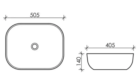 Накладная раковина RAVAL R78104MDH