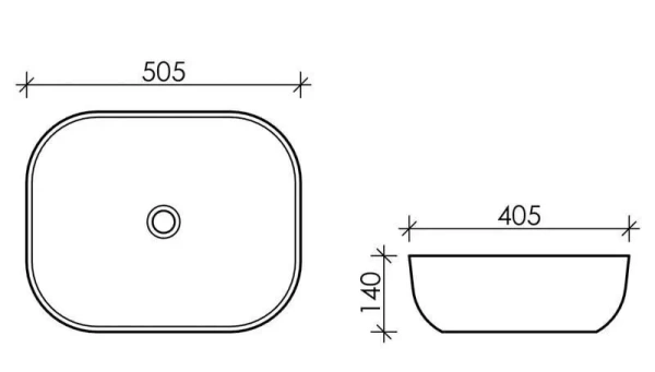Накладная раковина RAVAL R78104MDH