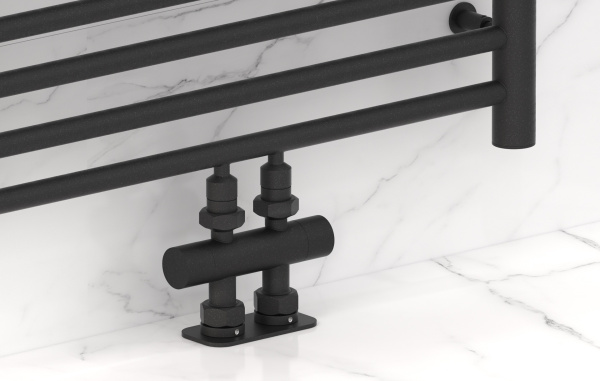 Вентиль Сунержа прямой EU50 (2 х G 1/2" НР х G 3/4" НГ) 15-1417-1234 Тёмный титан муар