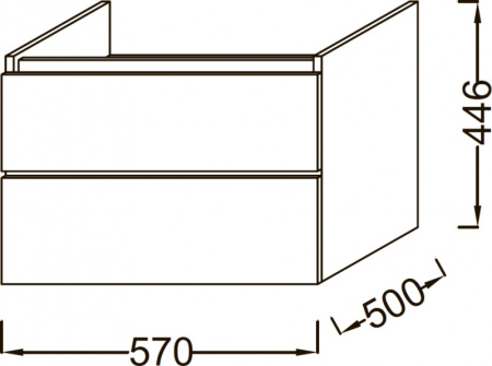 Тумба для раковины Jacob Delafon Parallel EB511-E10