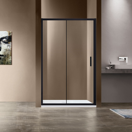 Душевая дверь Vincea Garda VDS-1G120CLB, (120х190) черный, стекло прозрачное
