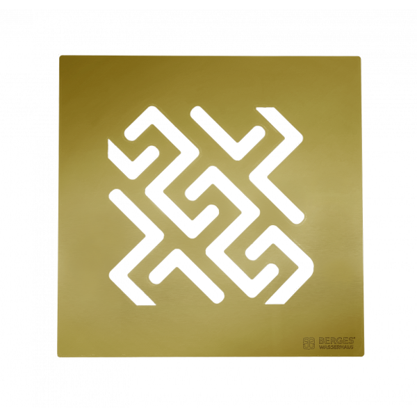 Душевой трап (15х15) Berges Wasserhaus Platz Antik 094061 бронза