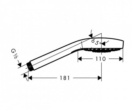 Ручной душ Hansgrohe Croma Select E Vario EcoSmart 26813400 белый/хром
