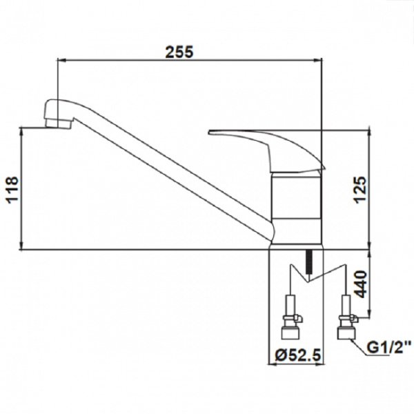 Смеситель для кухни Kaiser Magistro 14011An, античная бронза