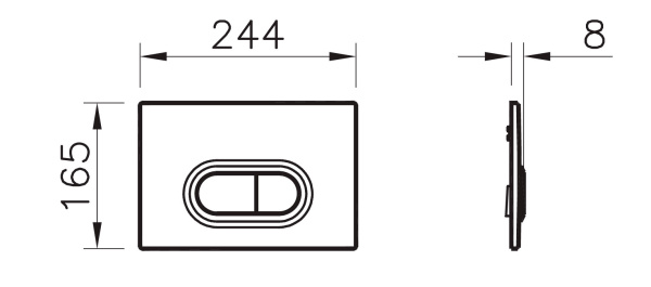 Кнопка смыва VitrA 740-0940 сталь