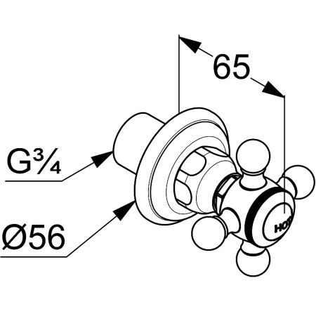 Встраиваемый вентиль Kludi Adlon/1926 518160520