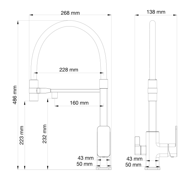 Смеситель для кухни с гибким изливом и подключением фильтра WONZON & WOGHAND, черный матовый WW-88458012-MB Смеситель для кухни с гибким изливом и подключением фильтра WONZON & WOGHAND, черный матовый WW-88458012-MB