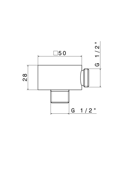 Подключение для шланга Kerama Marazzi Futura 5699KM.01.093 Подключение для шланга Kerama Marazzi Futura 5699KM.01.093
