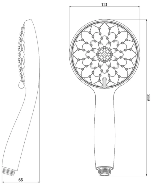 Лейка душевая Lemark, 3-функциональная (LM8121C)
