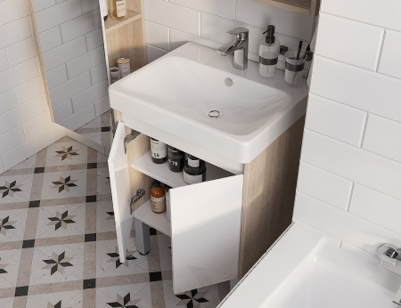 Тумба под раковину Aquaton Сканди Doors 55 1A278801SDB20