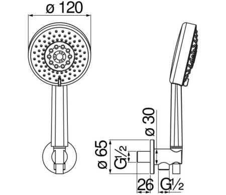 Душевой набор Nobili AD146/47FLP