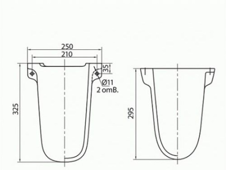Полупьедестал Kolo Freja L77100000