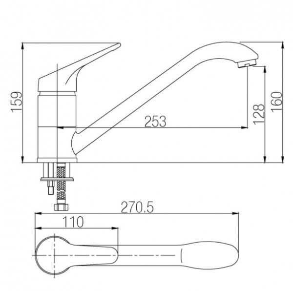 Смеситель для кухни Paulmark Holstein Ho211017 Смеситель для кухни Paulmark Holstein Ho211017