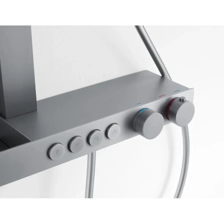 Душевая система с изливом Arrow AMG14GH872GG серый