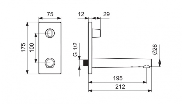 Панель смесителя для умывальника Oras 2207C