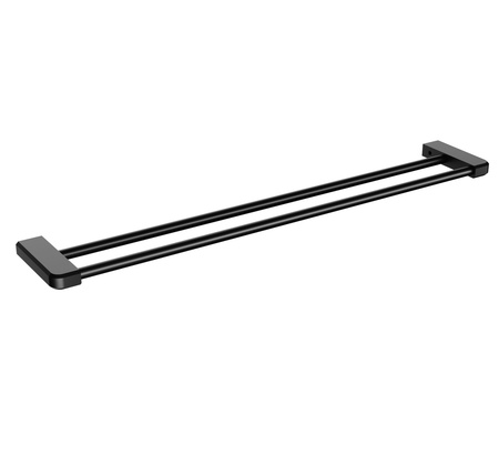 Полотенцедержатель двойной WONZON & WOGHAND, черный матовый WW-V3102-MB