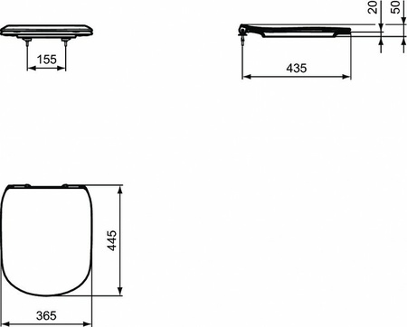Комплект унитаза с инсталляцией 4 в 1 Ideal Standard Esedra T387301