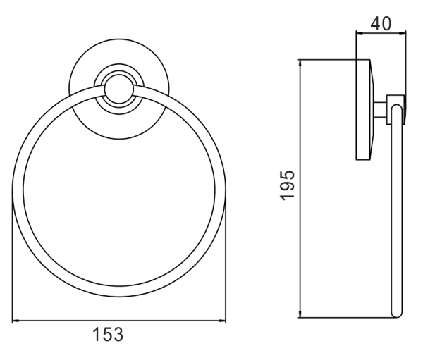 Держатель для полотенец Savol кольцевой S-007160