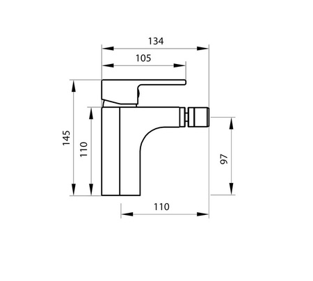 Cмеситель для биде Koller Pool Round Arc RA0300