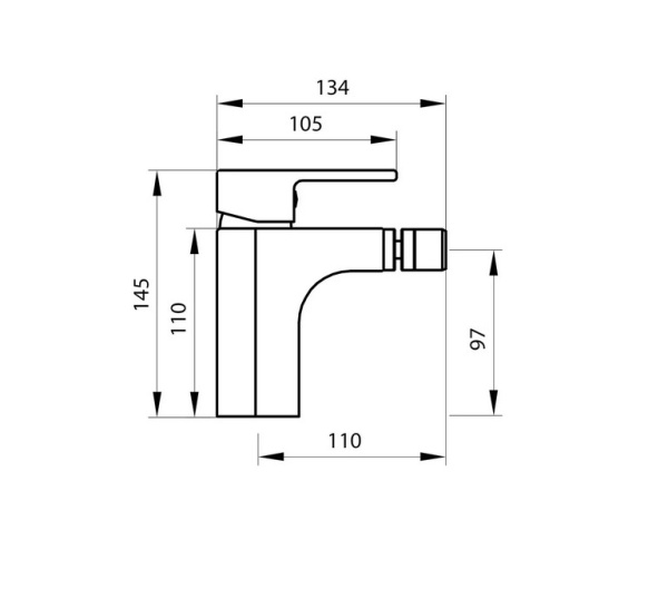 Cмеситель для биде Koller Pool Round Arc RA0300