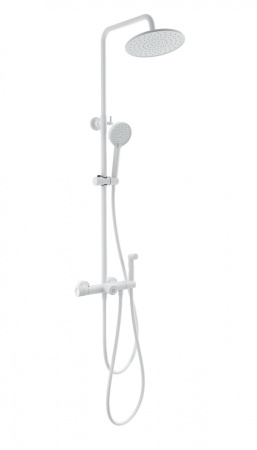 Душевая система с техническим душем и термостатом WONZON & WOGHAND, белый матовый WW-B3097-A-MW