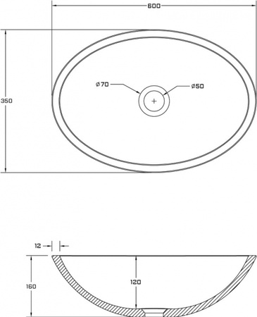 Раковина из искусственного камня NT Bathroom Napoli NT404