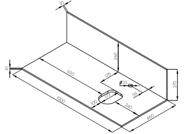Столешница под раковину Aquaton с панелью Мишель 100  1A277303MIX40
