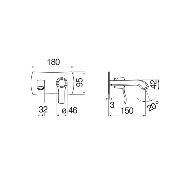 Смеситель для раковины NOBILI Sofi SI98198CR Смеситель для раковины NOBILI Sofi SI98198CR