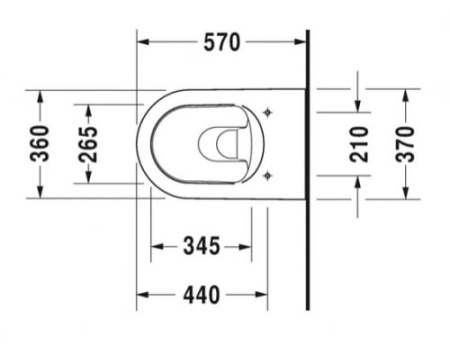 Унитаз подвесной Duravit ME by Starck 2528090000