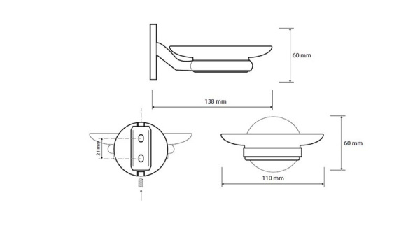Мыльница Bemeta Alfa 102408023 Мыльница Bemeta Alfa 102408023