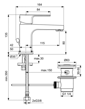 Смеситель для раковины Ideal Standard Cerafine D BC685AA