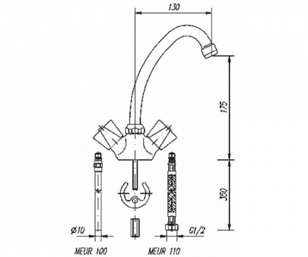 Смеситель для раковины Mofem Karina 140-0037-64