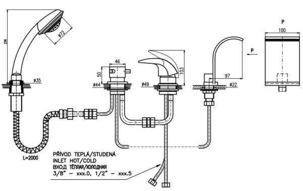 Смеситель RAV LABE L067.5P