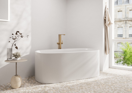 Смеситель для ванны напольный Hansgrohe Tecturis E 73445140 шлифованная бронза