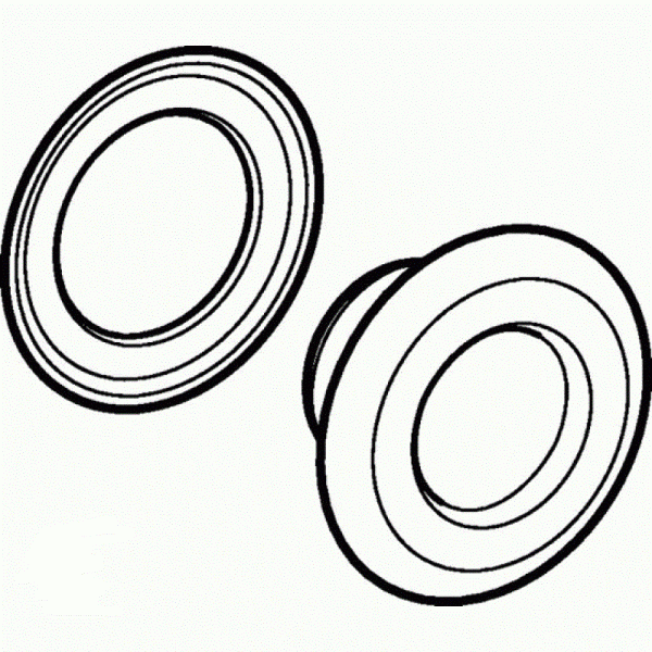 Фланец Geberit с шайбой, для слива для ванны с системой нажатия PushControl: Глянцевый хром 241.713.21.1