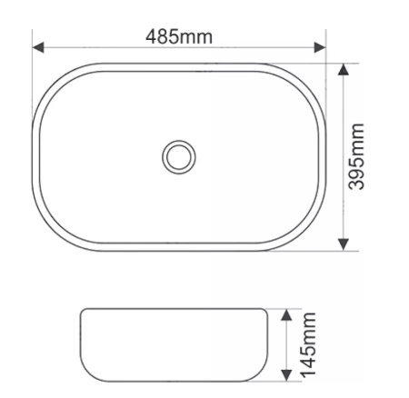 Раковина накладная (48,5х39,5) SantiLine SL-1105