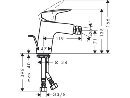 Смеситель для биде HANSGROHE Logis 71204000
