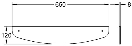 Полочка с держателем Grohe Chiara 40322000/40190RR0