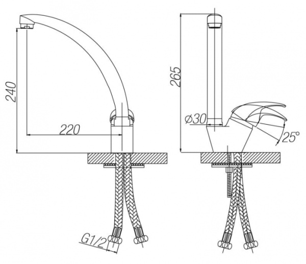 Смеситель для кухни Paulmark Holstein Ho212012 Смеситель для кухни Paulmark Holstein Ho212012